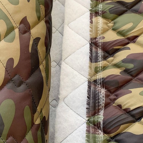 QUILTED FABRIC CAMO 4oz Waterproof Outdoor Material Dress Clothing Upholstery - Picture 7 of 7