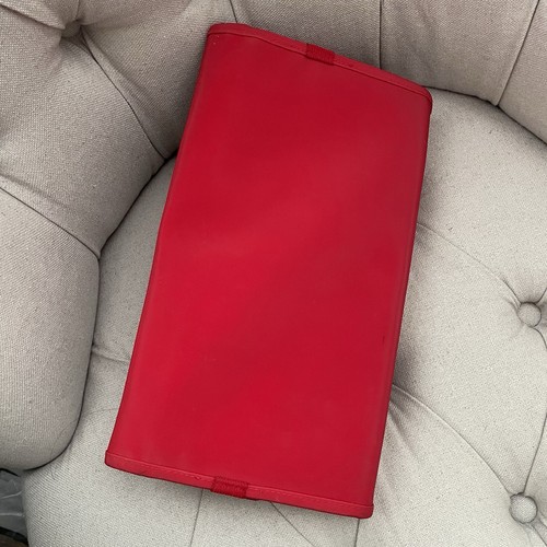 ❤️ Clarins Red Makeup hang hanger fold Toiletry Travel Bag Organizer pouch - Picture 7 of 7