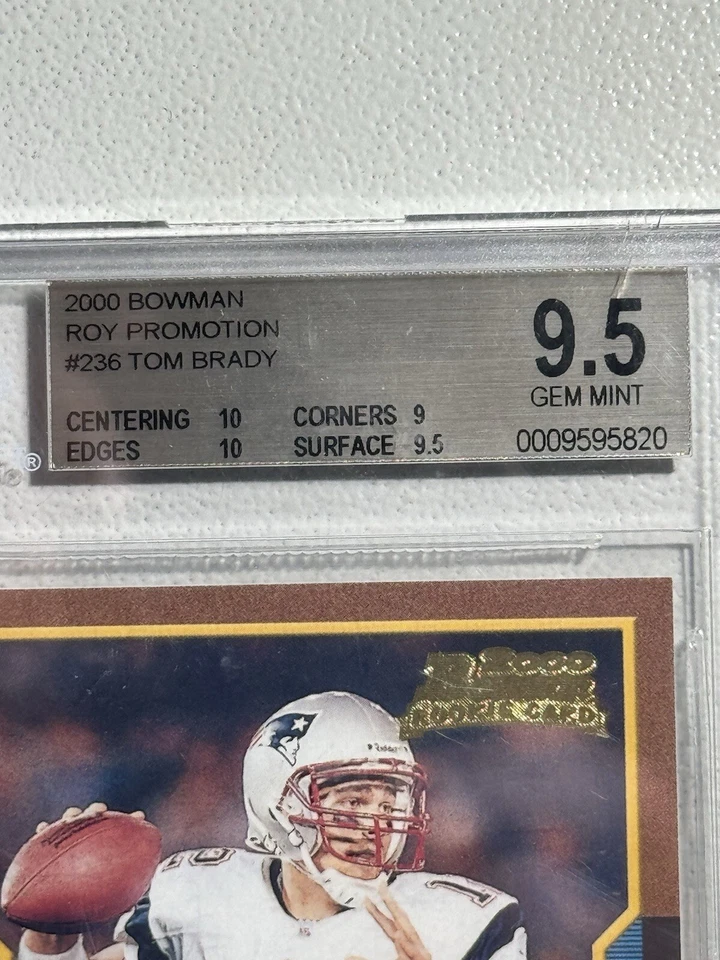 Bowman 2000 - Promoción Novato del Año Tom Brady (RC) *Solo 250 Producidos* Foto 4 de 4