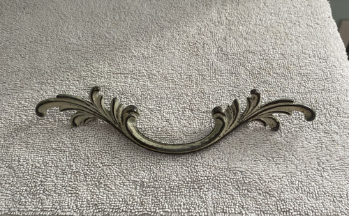 Vintage Drawer Pull by Keeler Brass Company French Provincial Leaf Style