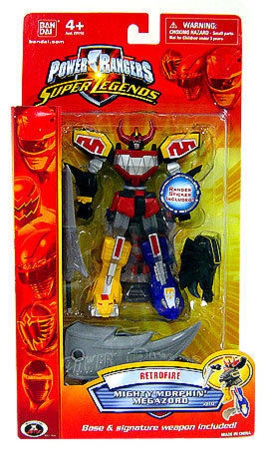 Mighty Morphin Power Rangers súper Legends 6 Megazord W Soporte Nuevo retofire 2009 Mighty Morphin Power Rangers súper Legends 6 Megazord W Soporte Nuevo retofire 2009