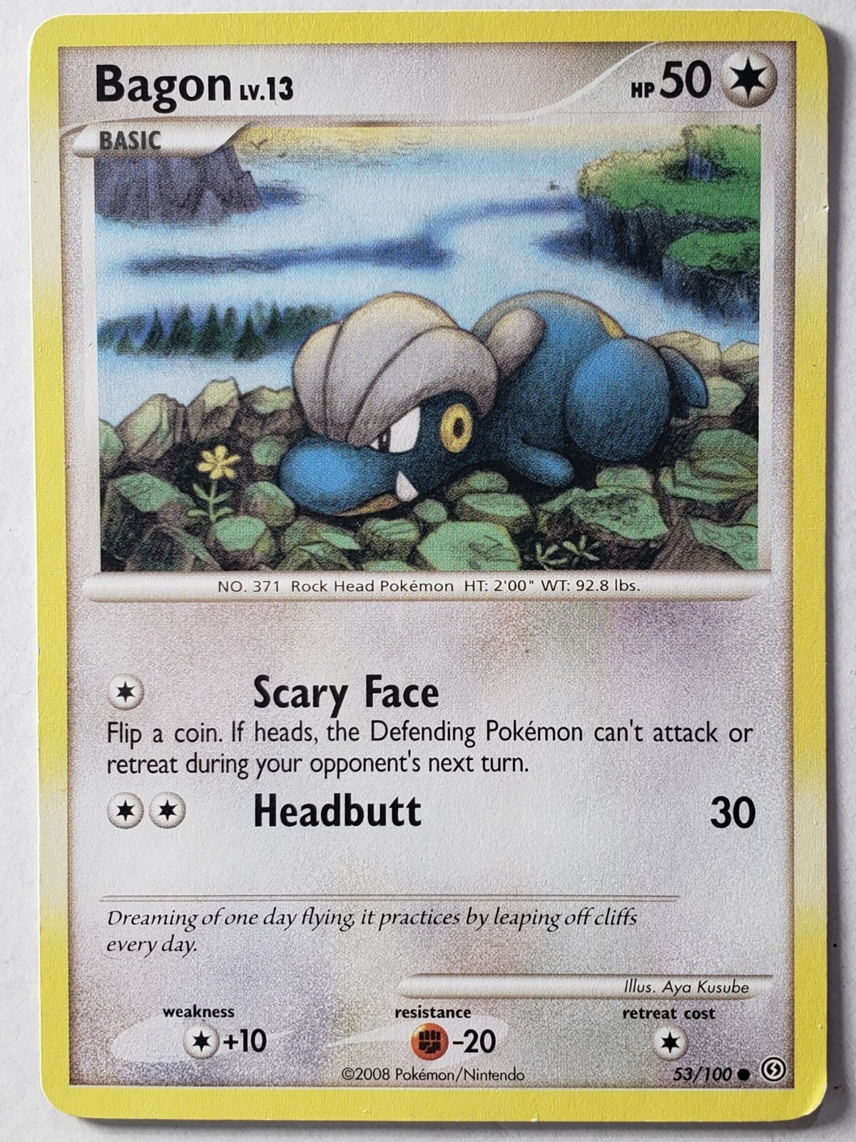 Bagon 53/100 LP - Stormfront Pokemon Card $2 Combined Shipping - Aya Kusube Art