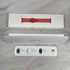 Apple Nike Watch iWatch Bright Crimson/Gym Red Sport Band 45mm Empty Box ONLY