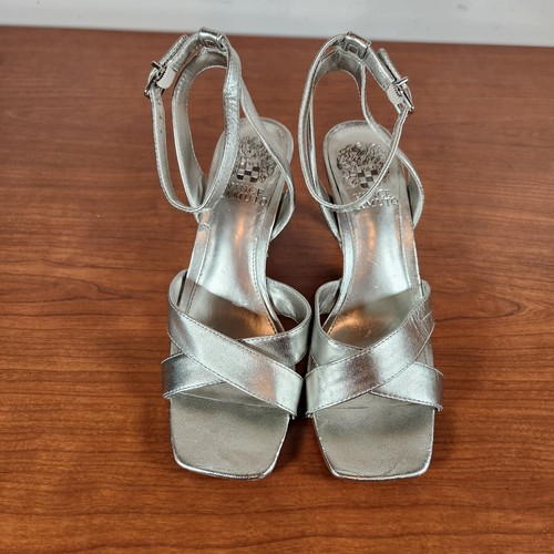 Vince Camuto donna Evinda argento tacco fermo misura 6,5 cinturino alla caviglia punta aperta - Foto 9 di 14
