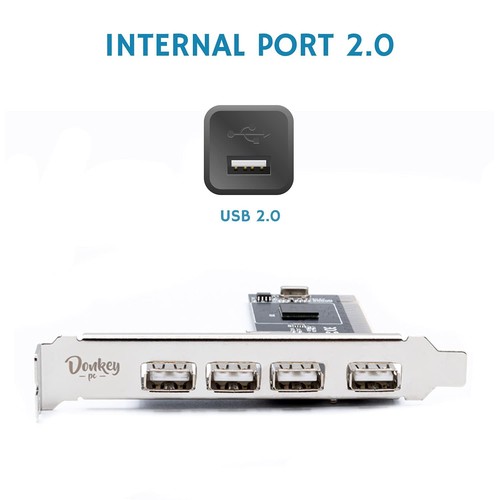 - Carte d'extension PCI vers USB 2.0. Carte PCI avec 4 USB 2.0 externes et 1 ... - Photo 6/7