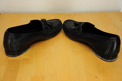 Salvatore Ferragamo Black Leather Kiltie Tassel Loafers  display picture 1