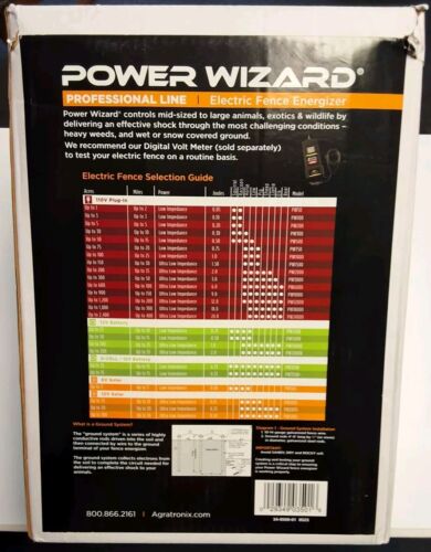 Power Wizard PW500S Energizzatore per recinzione ad energia solare 30 miglia 100 acri - Foto 2 di 3