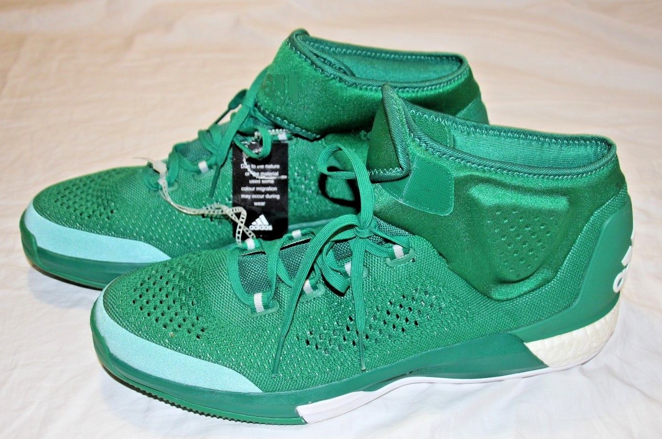 Men's size 17 Adidas Techfit green/white high-top basketball shoes -NEW w/ Tags! Men's size 17 Adidas Techfit green/white high-top basketball shoes -NEW w/ Tags!