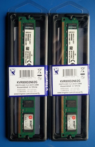 MEMORIE RAM KINGSTON 4 x 2 GB DDR2 800 MHz DIMM - MB CON CPU INTEL - Foto 3 di 16