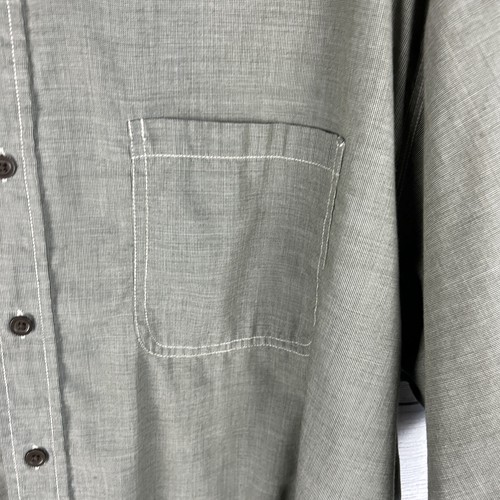Shaver Lake Big Men's Shirt Size XXL Green Solid Button Down Short Sleeve Casual - Picture 3 of 5