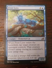 MTG Magic The Gathering Card Frost Lynx Creature Elemental Cat Blue Ikoria Lair 
