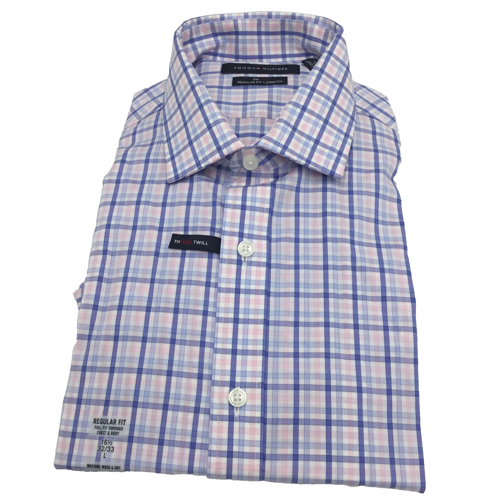 Мужская рубашка спортивного покроя Tommy Hilfiger Mens Flex Cool синяя multi XL 175 3637 11990₽