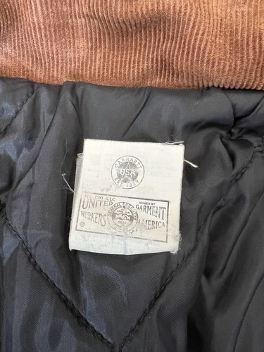 Carhartt giacca foderata trapuntata e cappuccio CO3 BRN foderata artica uomo 42 alta USA Union - Foto 6 di 12