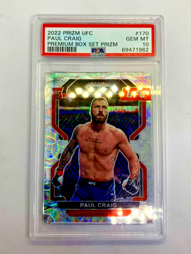 UFC 2022 "PAUL CRAIG" #170 Rookie Card PSA 10 PREMIUM BOX SET /99 Prizm RC - Picture 2 of 3
