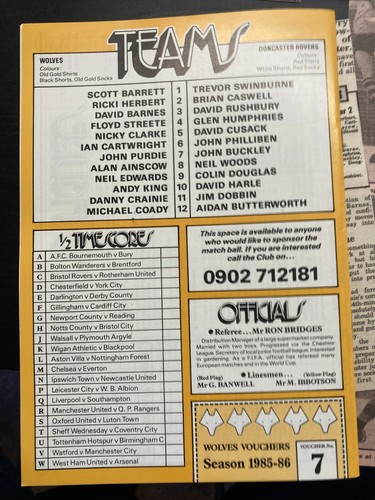 Wölfe HEIM & AUSWÄRTS Programme 1985/86 Liga & Pokal viele mit Zeitungsberichten - Bild 36 von 100