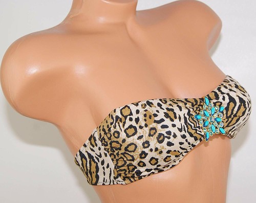 Top de Bikini Victoria's Secret Traje de Baño Cuello Alto Embellecido Joya Nuevo con Etiquetas - Imagen 19 de 23