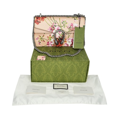 New Authentic Gucci 400249 Medium Dionysus Blooms Leather Shoulder Bag - Picture 5 of 9