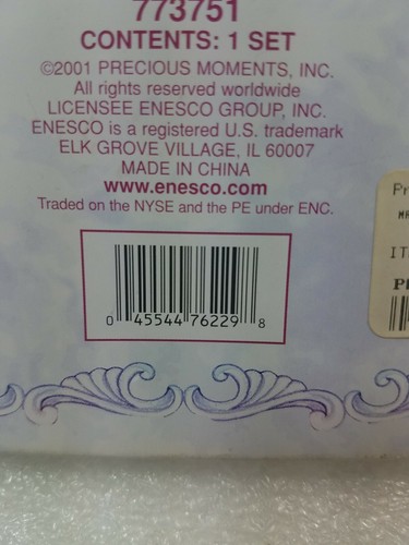 Precious Moments~Ultra Raro~773751~"Mayo - Paciente Práctico Sincero~2001~Con Caja - Imagen 10 de 12