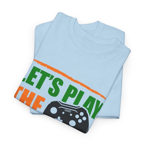 Gaming Video Games Unisex Heavy Cotton Tee T-Shirt 'Let's Play' - Picture 65 of 121
