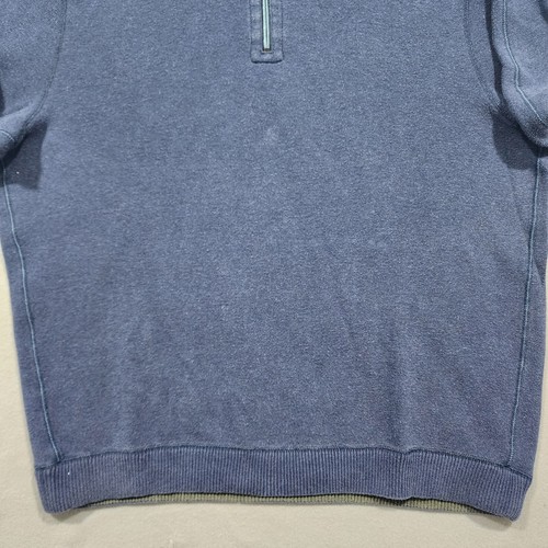 Tommy Bahama Sweater Mens 2XL Blue Pullover Solid Zipper - Picture 7 of 16