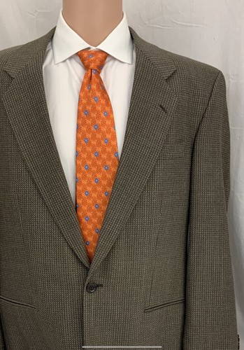 Baroncelli Italy Men’s Blazer 40R Brown Check 100% Wool 40 R NWOT YGI Q1-131 - Picture 3 of 11