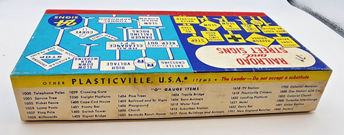 Cartelli stradali e ferroviari Plasticville calibro O 1405-79 vintage - Foto 2 di 4