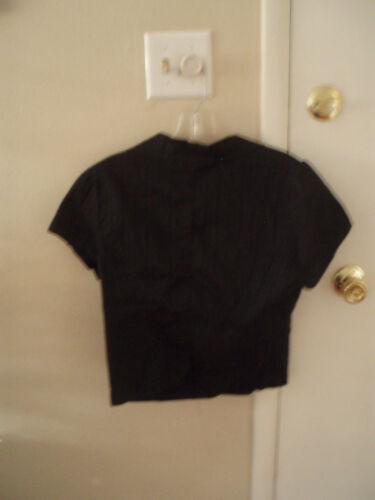 HAVE & HAVE BLACK TEXTURED MATERIAL S/S ONE BUTTON ADORABLE JUNIORS XL JACKET - Picture 5 of 5