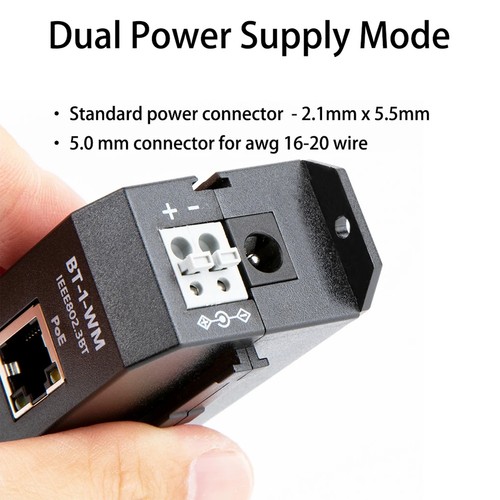 DIN-Schienen-Einzelport-2,5-Gigabit-PoE-Injektor, 802.3af//Bt-Negotiation, 3417 - Afbeelding 5 van 7