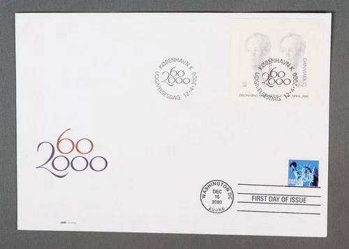 MayfairStamps Denmark FDC 2000 Nakano Perfin Queen Elizabeth II US Mixed Frank F