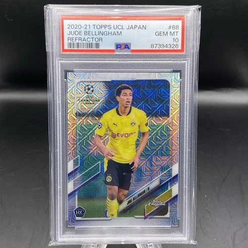 2020 TOPPS CHROME JAPAN JUDE BELLINGHAM REFRACTOR ROOKIE RC PSA 10 ENGLAND