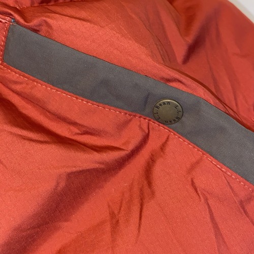 LL Bean Down Fill Puffer Pertex Quantum Jacket Coat Misses Large Orange Gray - Picture 13 of 18