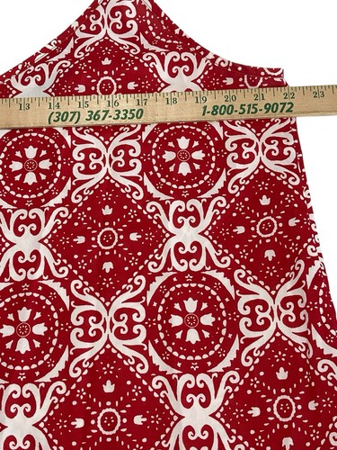 TECREW Boho Red Floral V Neck Spaghetti Strap Tank Top Bandana Women's XL - Picture 2 of 5