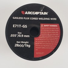 Gassless Flux Cored MIG Welding Wire .035" /0.9mm 2Lb Spool Mild Carbon Steel OB