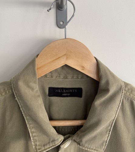 Allsaints “Spotter” Shirt/Overshirt /Shacket Olive Green Medium - Picture 4 of 14