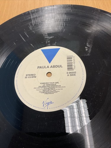 Paula Abdul Forever Your Girl 12” Single Vinyl 1988 Virgin 096565 w/ Shrink Hype - Picture 5 of 5