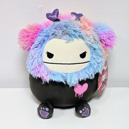 Squishmallows 8" Frumpy The Bigfoot schwarz pink - USA exklusiv neu mit Etikett Valentine
