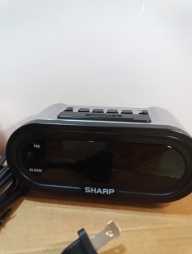 SHARP Digital Alarm Clock with AccuSet - Automatic Set, Black, White LED Display - Picture 5 of 23