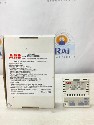 ABB FDCO-02 DDCS OPTICAL COMMUNICATION MODULE 3AUA0000107393 FOR LV DRIVES FDCO0