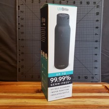 UV Brite 18.6 Oz Self Cleaning Bottle with UV-C Sterilization BLACK