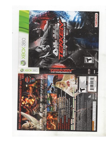 Tekken Tag Tournament 2 Xbox 360 Artwork Only Authentic