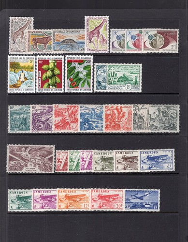 Cameroun 1940-1973 Selection of 92 Stamps Mint H or NH - Picture 2 of 3