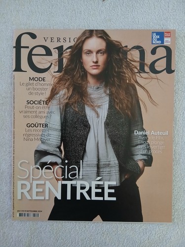 FEMINA N°1170 2/9/2024 DANIEL AUTEUIL - ALAIN DELON -EMILY LOIZEAU - MODE BEAUTE - Picture 1 of 3