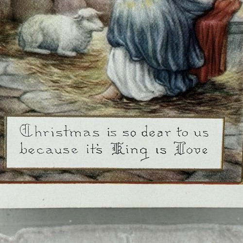 2 Weihnachten Religiöse Krippe Vintage Postkarten Maria Jesuskind - Bild 9 von 10