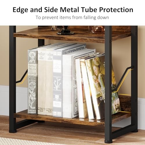 Book Shelf Small Bookshelf, 5-Tier Wood Bookcase 5-tier Rustic Brown - Picture 5 of 6
