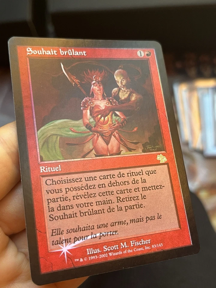 3x OG French Foil Burning Wish • Judgment • Mtg (1965) - Image 3 of 4