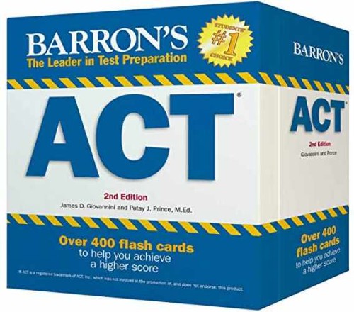 Barron's ACT Flash Cards: 410 Flash - Cards, by Giovannini James D.; - Good - Picture 1 of 2