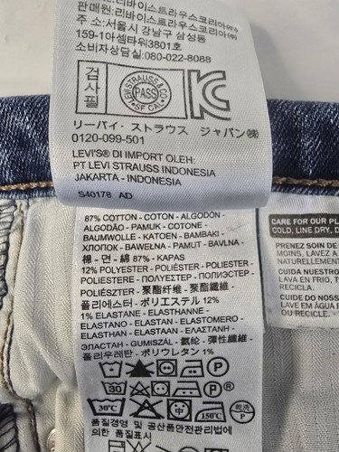Levi's Boyfriend Crop Jeans Medium Wash Blue Denim Mid-rise Straight 31 - Picture 22 of 24
