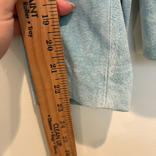 Suede Blazer Women S Seafoam Green Festival Boho Prairie Western Indie Feminine - Picture 10 of 15