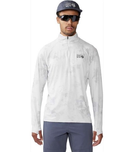 Mountain Hardwear M Medium Shirt Crater Lake Long Sleeve Half-Zip 1/2 Top UPF 50 - Picture 3 of 14
