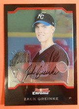 2004 Bowman Chrome Prospects #BDP14 Zack Greinke Pitcher Kansas City Royals
